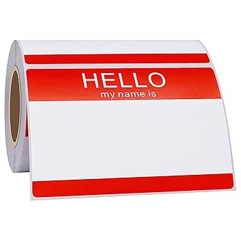 【2ロール】HERMÉS  シール／ステッカー Amazon.co.jp: Hycodest Hello My Name is Label、1ロールの